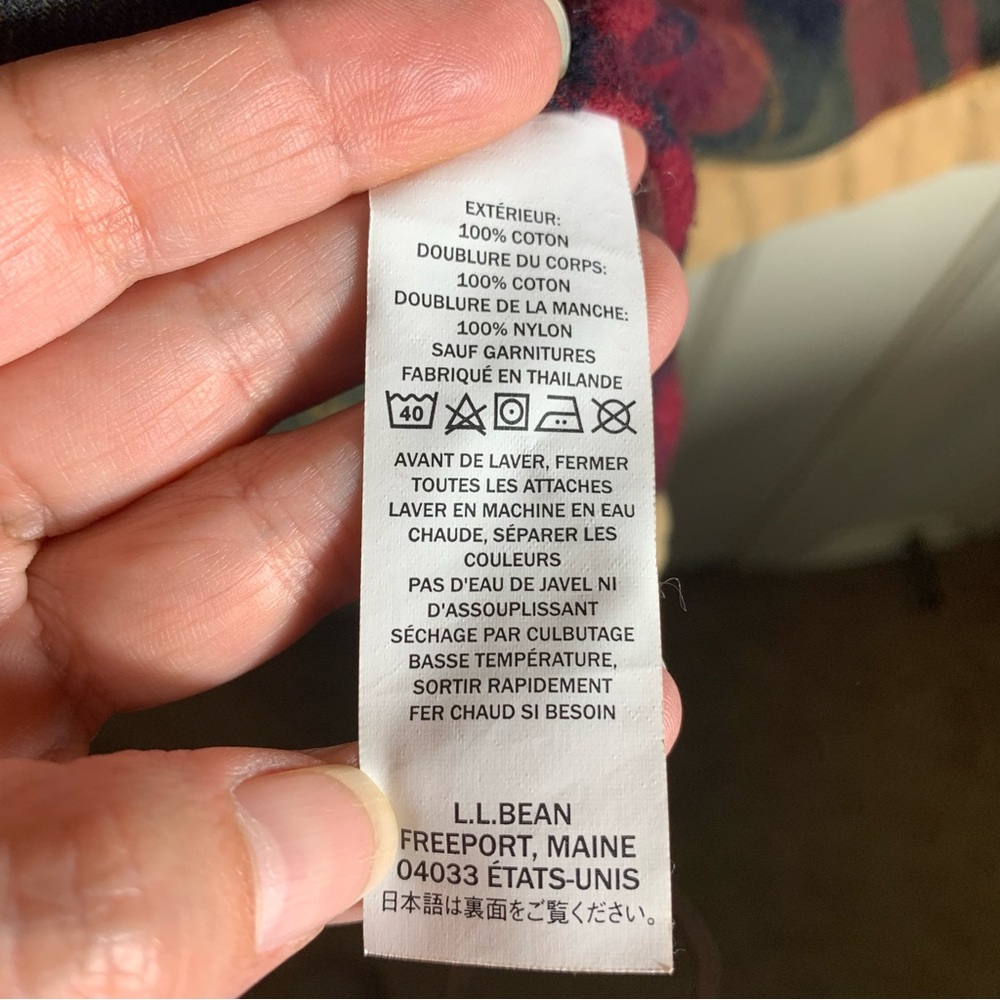 L.L. Bean Men's XL Tan Barn Jacket with Green Collar - Picture 10 of 14